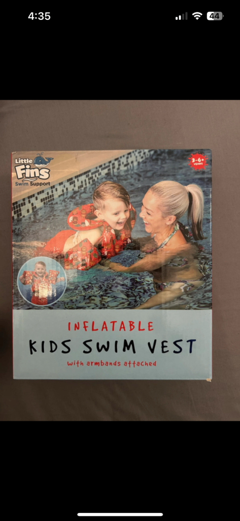 Kids inflatable swim vest 3-6+