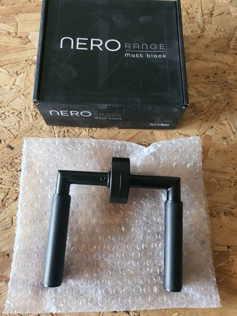 Brand New Nero Range Matt Black Door Handle Set