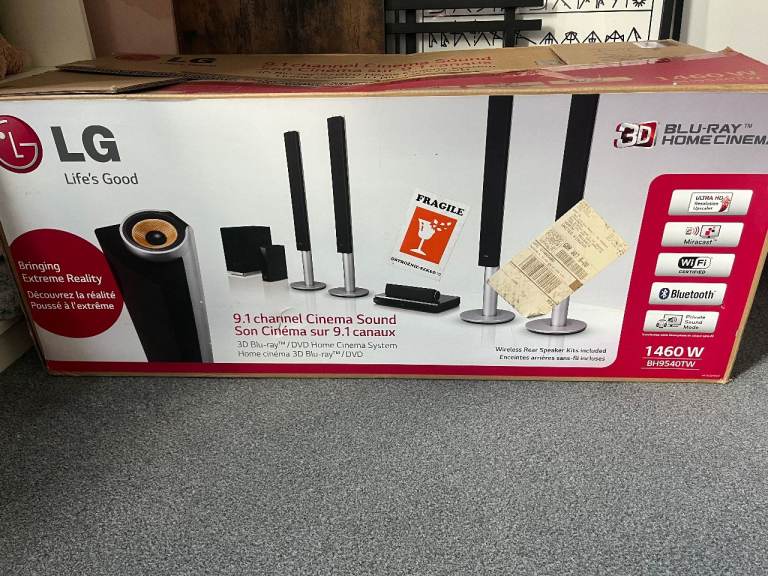 LG BH9540TW 9.1 Channel 3D Blu-Ray Home Cinema System - Excellent Condition
