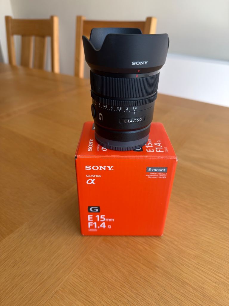 Sony E 15mm F1.4 G Lens - Boxed, As Good As New