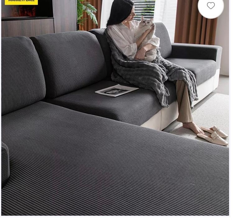 Brand new -6 available -XL Dark Grey Polyester Sofa Cushion Covers - Like New