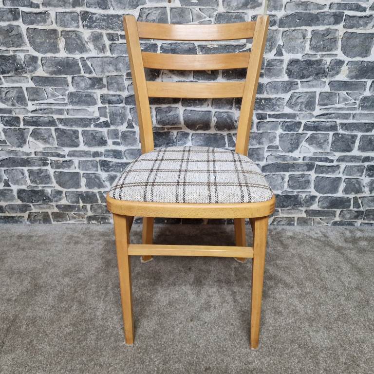 Wooden Dining Chair with Upholstered Seat