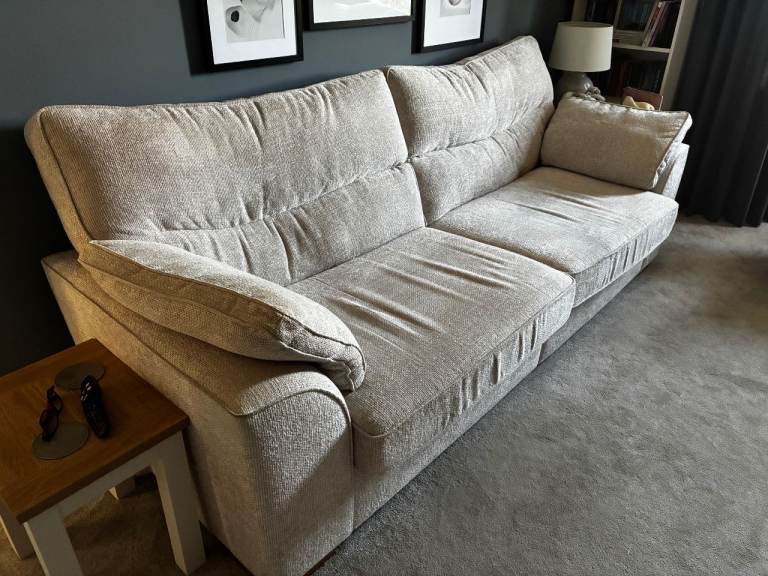 NEXT 4 Seater Chunky Chenille Sofa – Good Condition