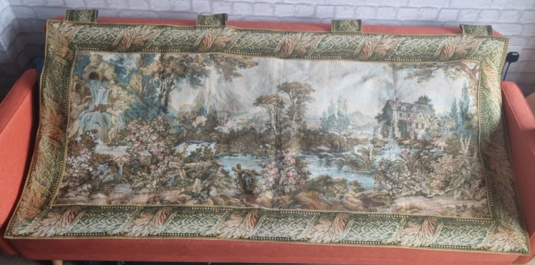 Large Cottage Countryside Vintage Tapestry Wall Hanging 189 cm x 95 cm 