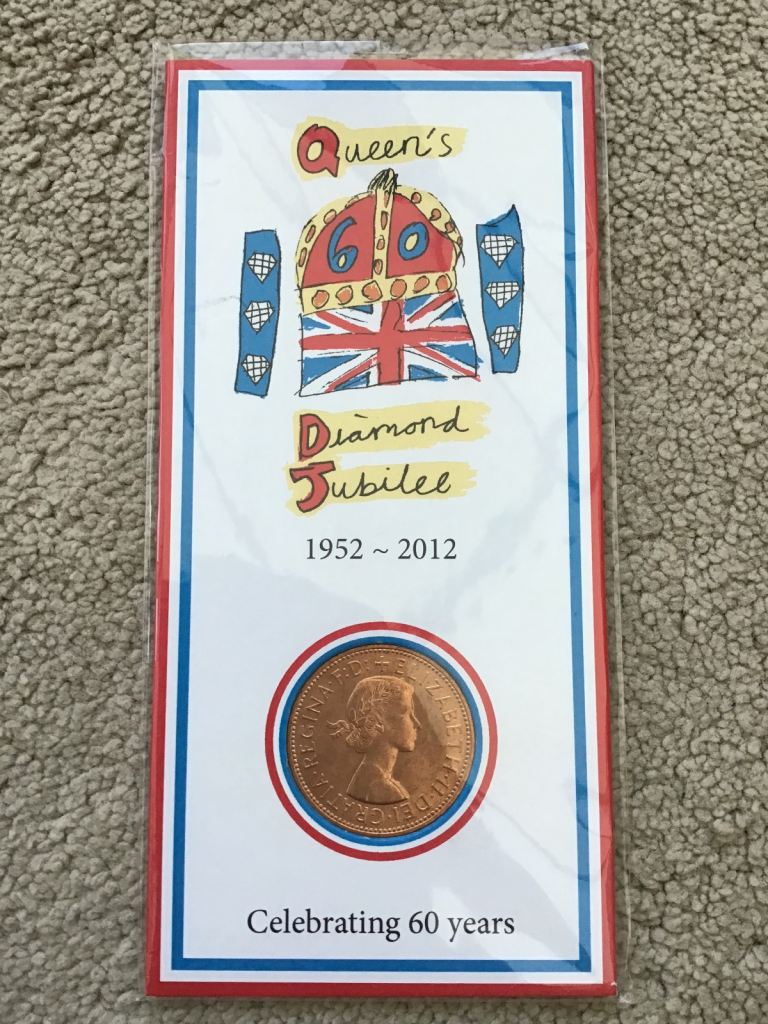 Queen’s Diamond Jubilee 1967 Old Penny Commemorative Coin Pack