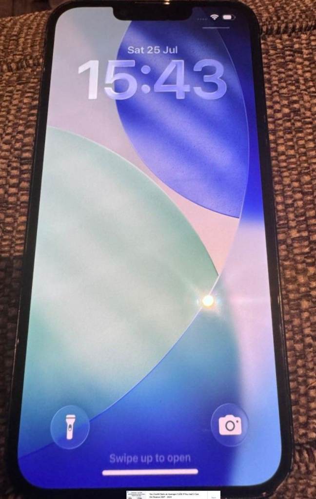 Apple 14 iPhone 128gb, black with black protective case