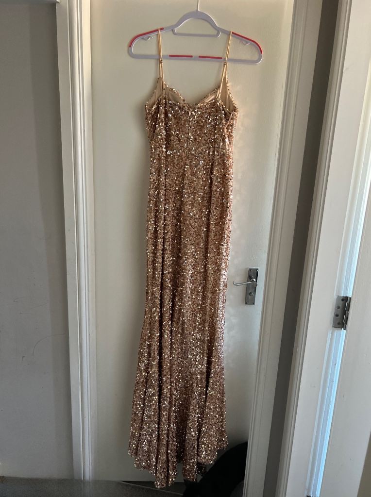 Rose gold prom dress