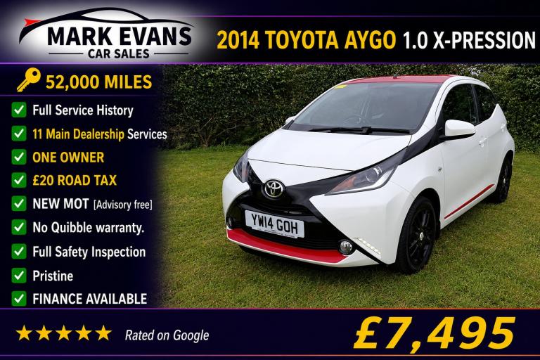 2014 Toyota AYGO 1.0 VVT-i X-Pression 5dr HATCHBACK Petrol Manual