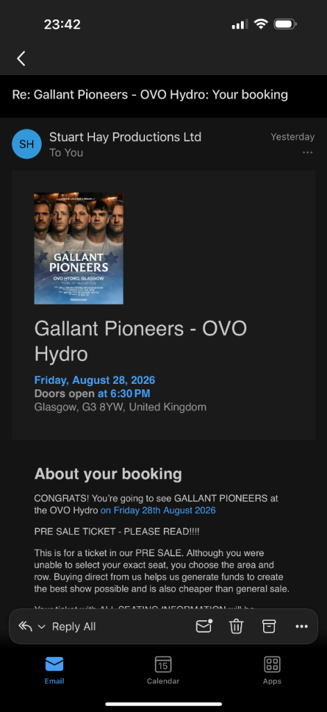 Gallant pioneers OVO hydro