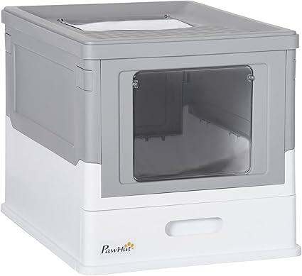 Cat litter tray and food 