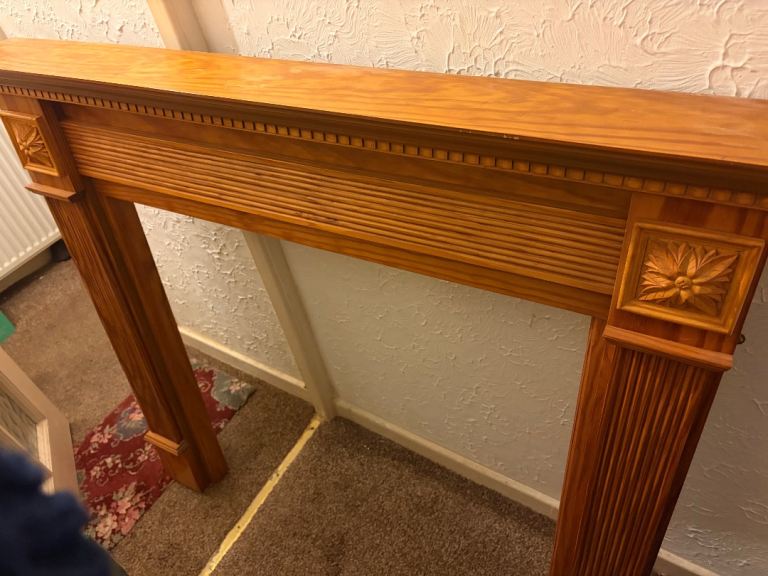 Solid Ornate Wooden Fire Surround 