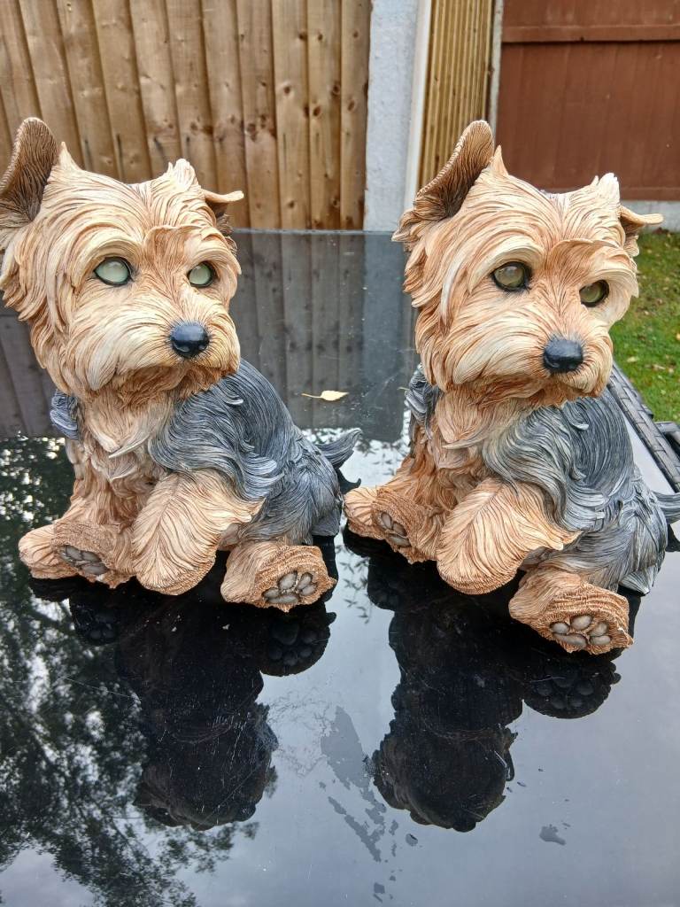 Yorkshire terrier statues