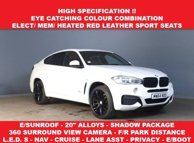 2014 64 BMW X6 3.0 30D M SPORT SUV 5DR DIESEL AUTO XDRIVE EURO 6 (S/S) (258 PS)