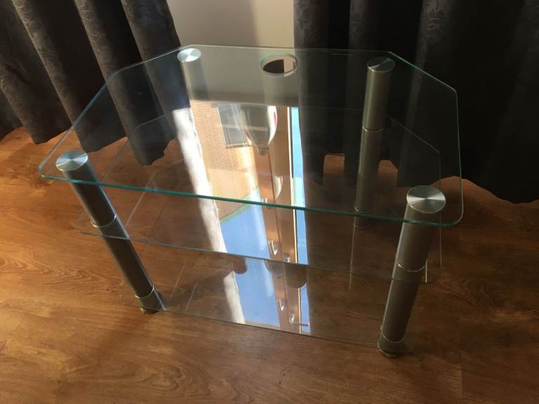 Free Three-Tier Glass TV Stand – Collection Only