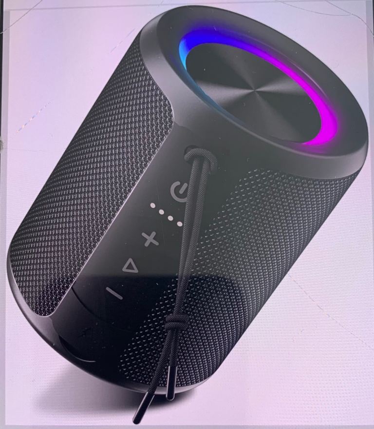 Portable Bluetooth Speaker, Wireless Speakers With Led Light, IPX7 Waterproof