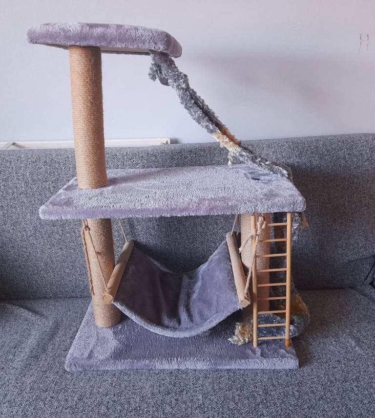 Cat Tower Hammock Grey 
