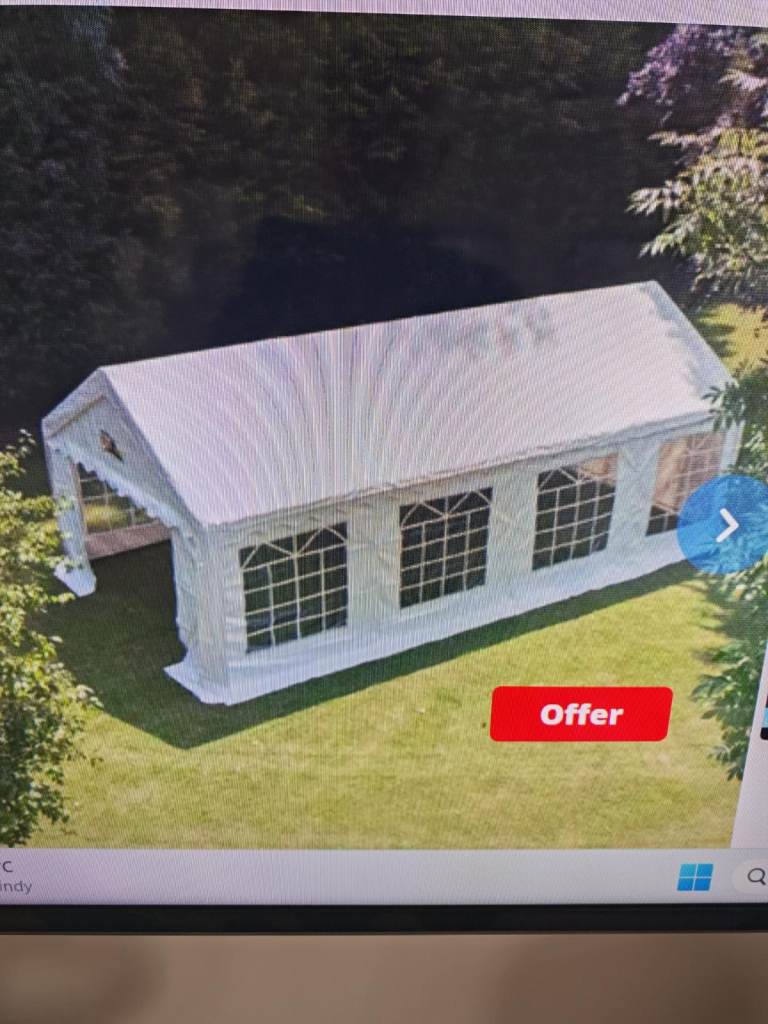 MARQUEE 3m x 8m plus ( 3m x 6m)  Gala Tent Marquee Elite PVC