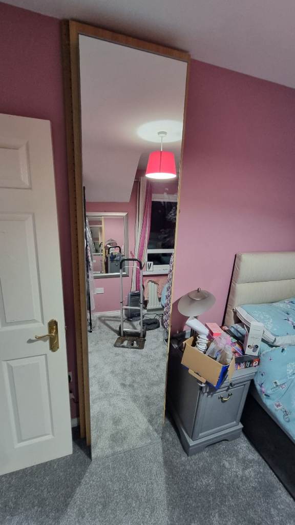 Mirrored pax wardrobe doors x 3