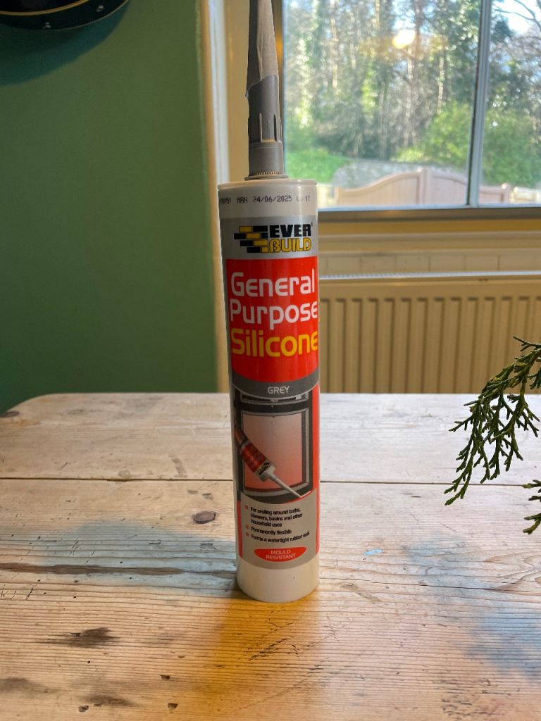 Brand new grey silicone sealant
