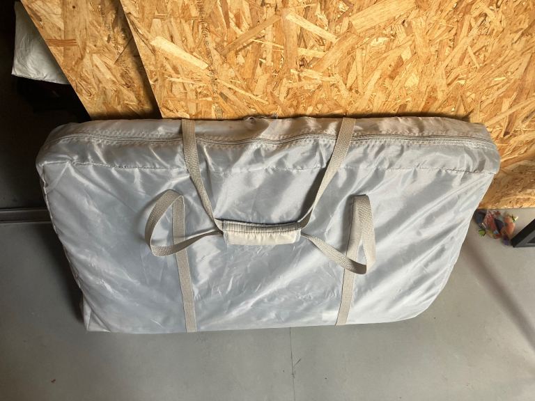 CoZee Grey Bedside Crib – Good Condition, Travel Bag Included