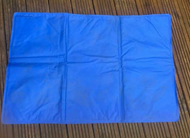 Blue dog cooling mat