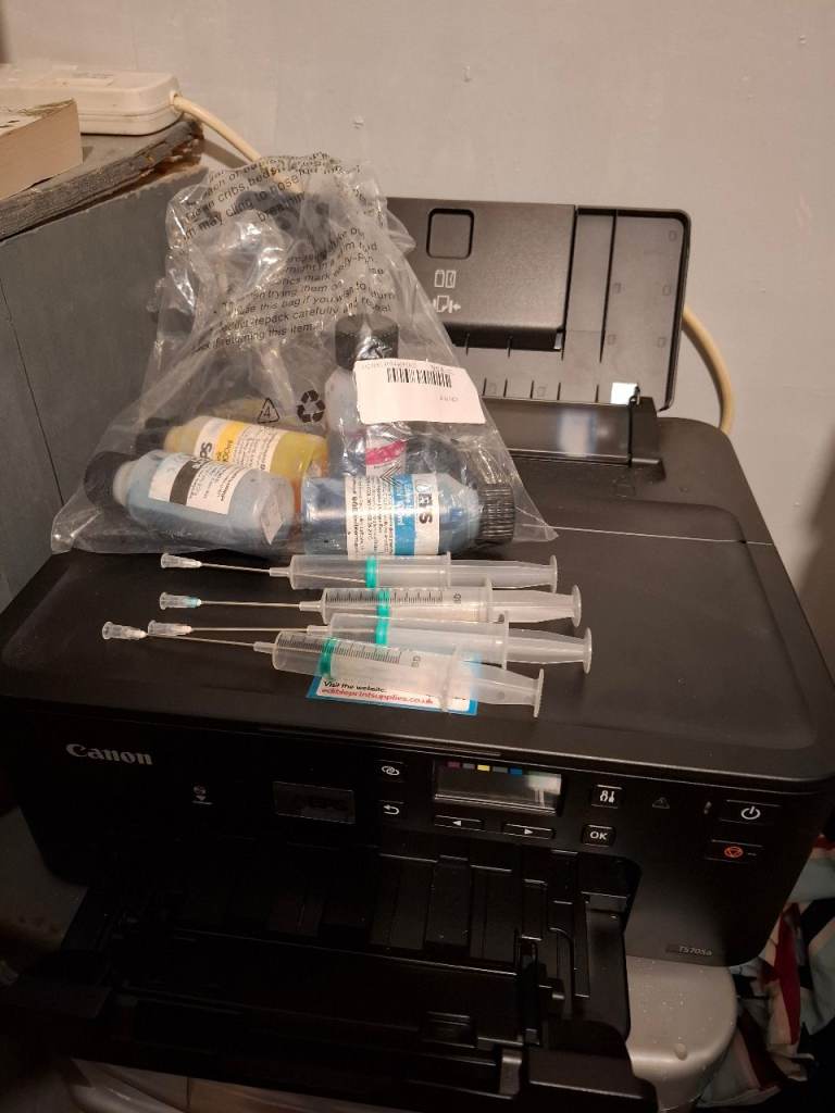 Canon edi Printer with Refillable Ink and Syringes