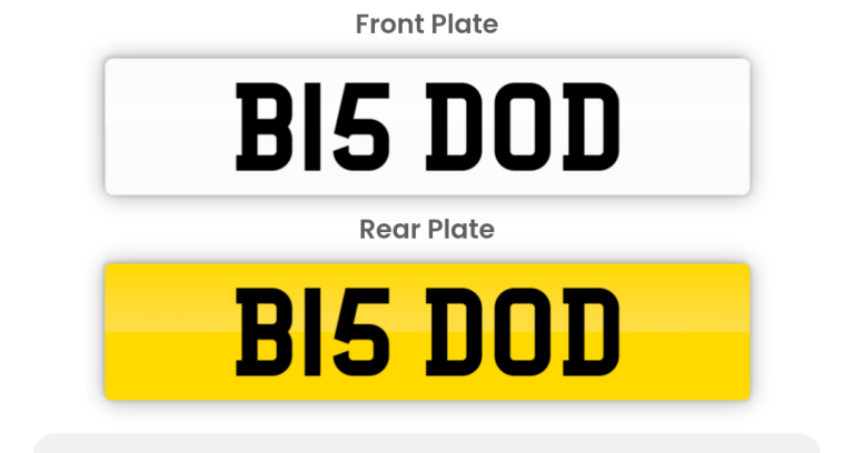Private/Cherished Registration B15 DOD 