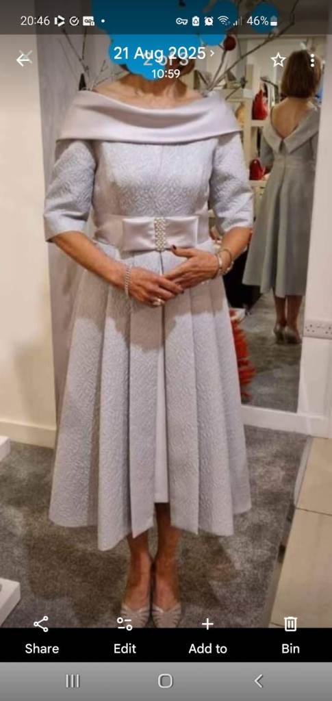 Gabriela grey/silver mother of the bride/groom dress