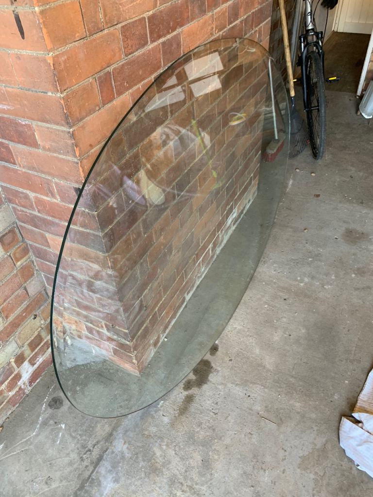 FREE - Oval Glass Dining Table Top (180cmx110cm) - Collection Only