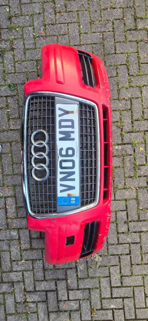 2006 audi a3 front bumper red