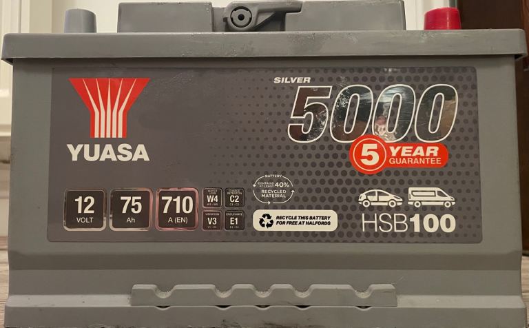 ✅12V Car Van Truck Battery 710A 75Ah Yuasa YBX5100 Silver🔋