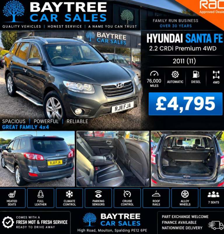 2011 Hyundai Santa Fe 2.2 CRDi Premium SUV Diesel Automatic