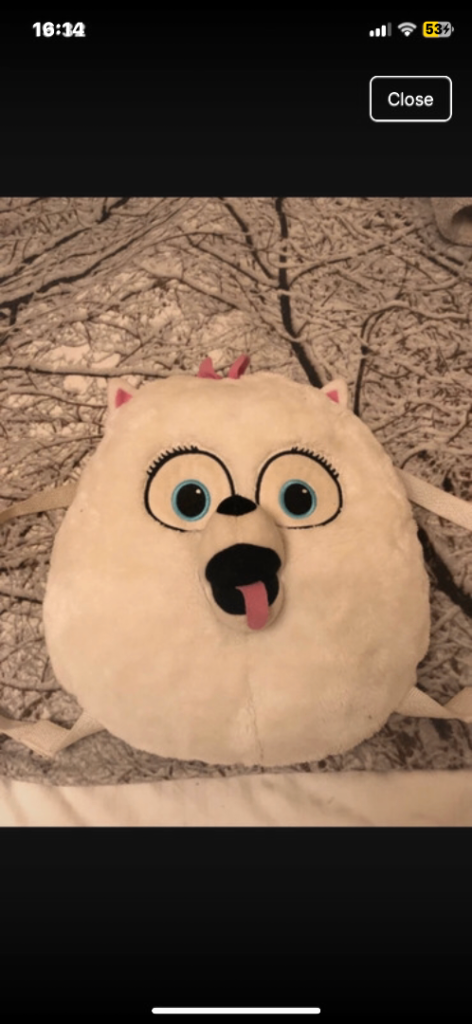 Backpack tiger unicorn teddy plush