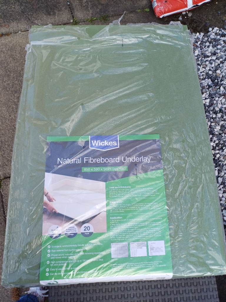Wickes Natural Fibreboard Underlay 850x590x5mm - New, Unopened Pack