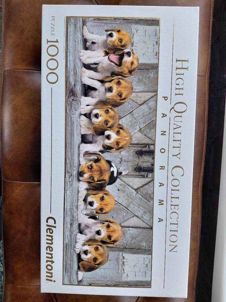 Clementoni 1000 Piece Jigsaw Puzzle - Cute Puppies, Good Condition