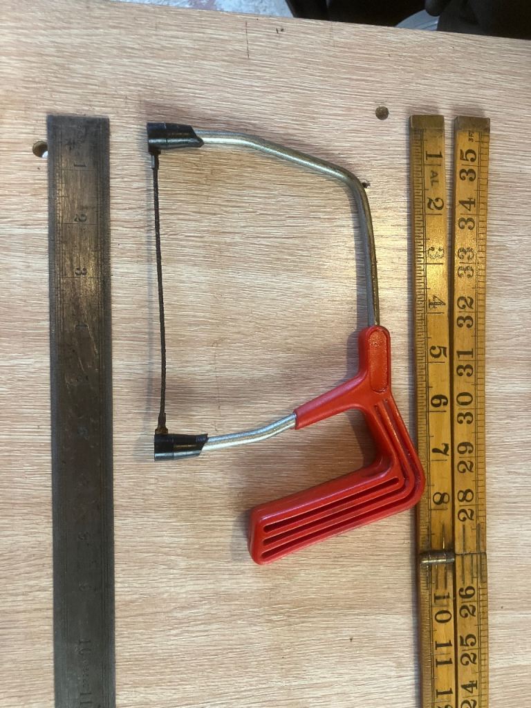Small Hand Saw – Good Condition, Red Handle