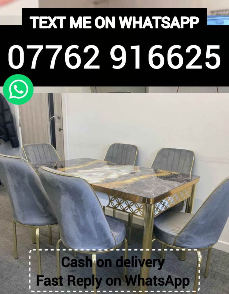 DINING TABLE WITH 4 CHAIRS AND 6 CHAIRS