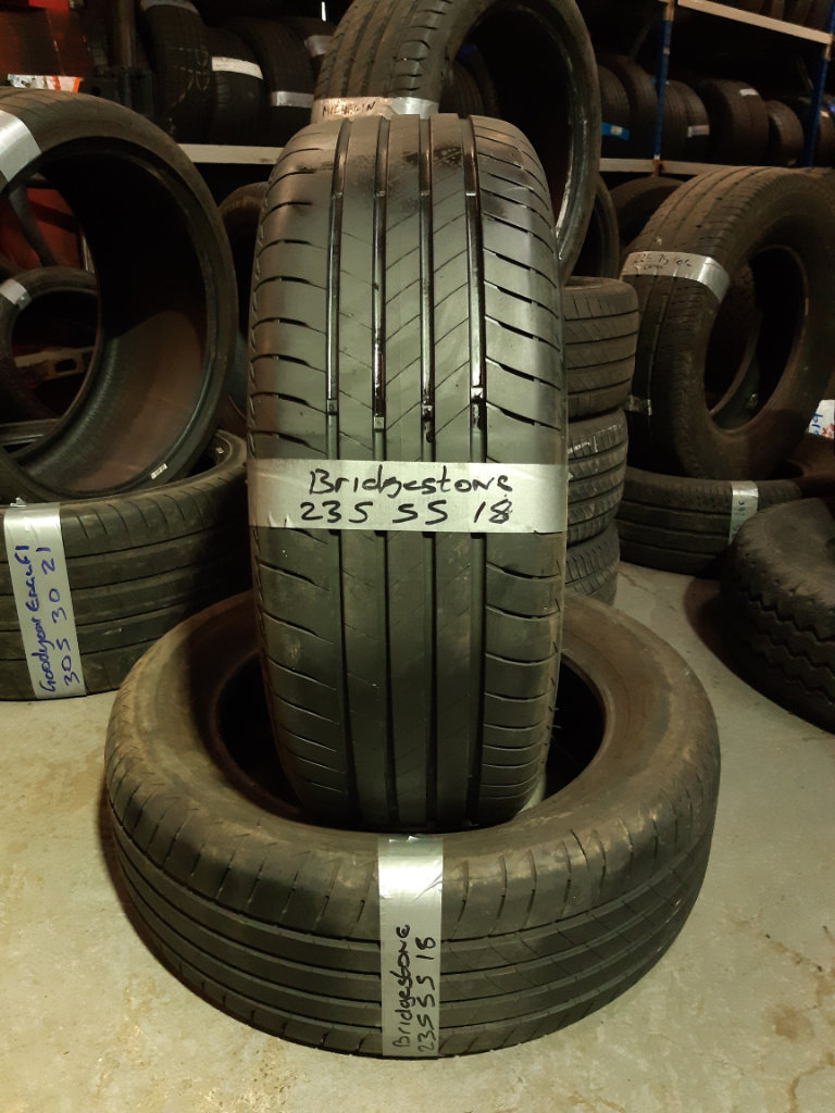 235 55 18 Bridgestone Nearly NEW Tyres SALE ONLY £40 each fitted and balanced open 7 days a week
