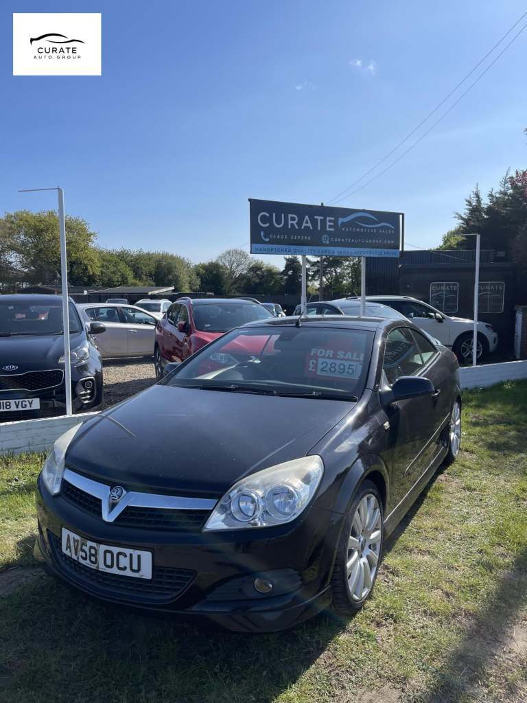 2008 Vauxhall Astra 1.8 VVT Exclusiv Black 2dr CONVERTIBLE PETROL Manual