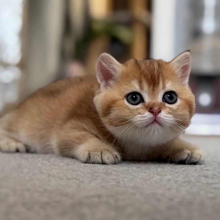 Golden British Shorthair kittens