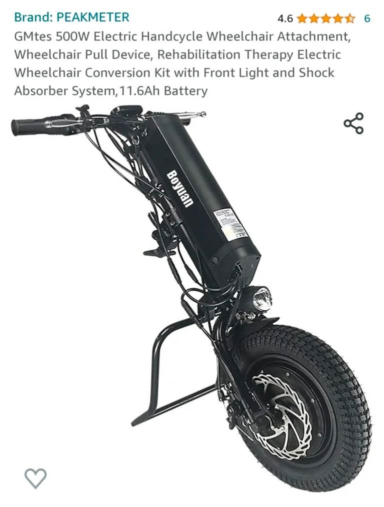 PEAKMETER Wheelchair Hand Cycle Attachment – NEARLY NEW Condition