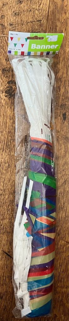New Multicoloured Party Banner Bunting – Unused