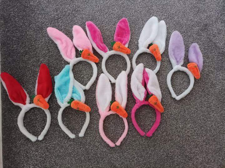 8pcs Plush Easter Bunny Ears Headbands