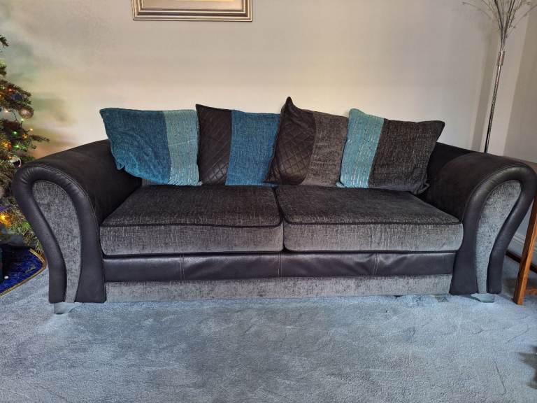 Two Large 3 Seater Sofas