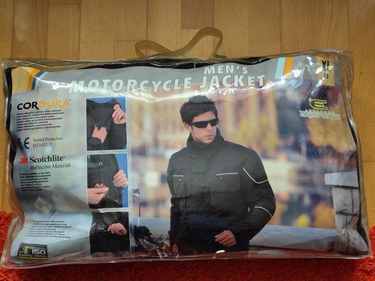 A brand new Advanced Experience men's motorcycle jacket, size XL.