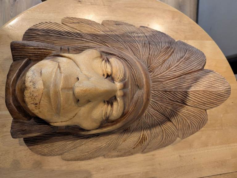 Hand carved Red Indian/Native American head | in Coventry, West ...