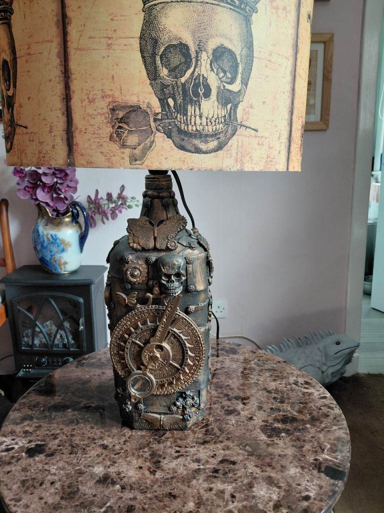 Steam punk unusual table lamp, 