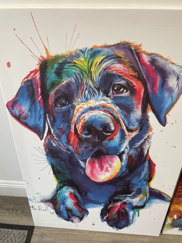 Large Pop Art Labrador Canvas B