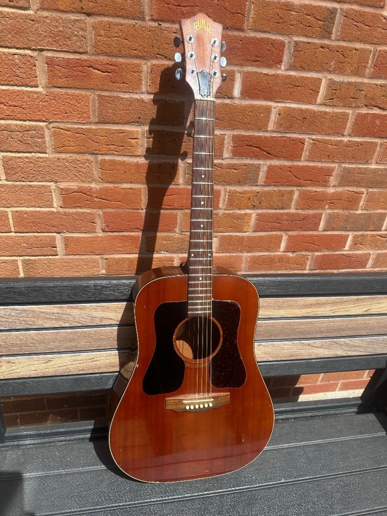 Left handed conversion Guild D25M acoustic guitar 1975-6