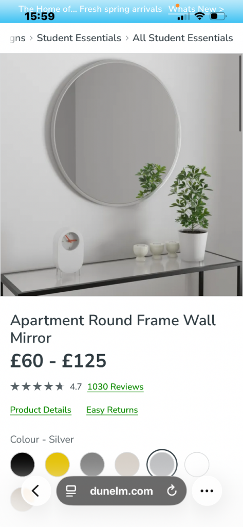 Very large mirror as new